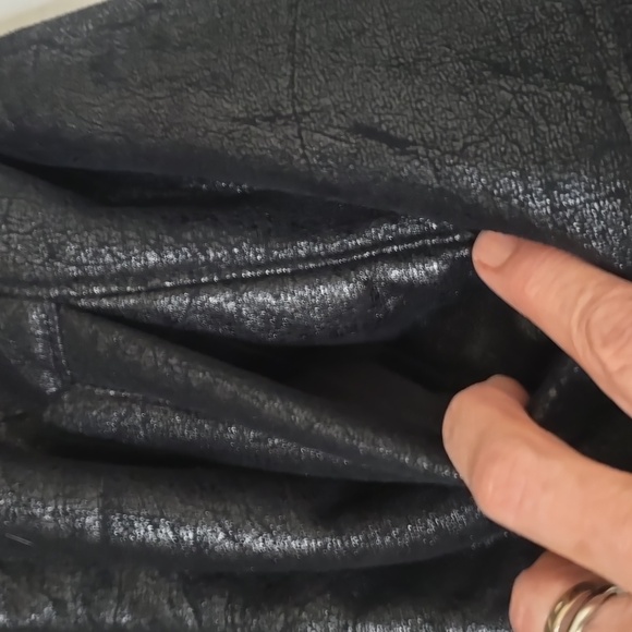 Ralph Lauren Black Leather Moto Jacket with Asymmetrical Zipper XL - Picture 6 of 9